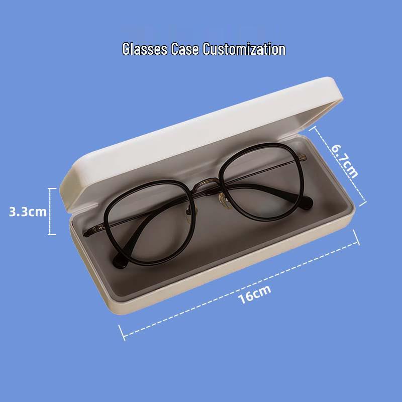 Customizable Drop-Proof Double-Sided Large Capacity PU Glasses Case for Students