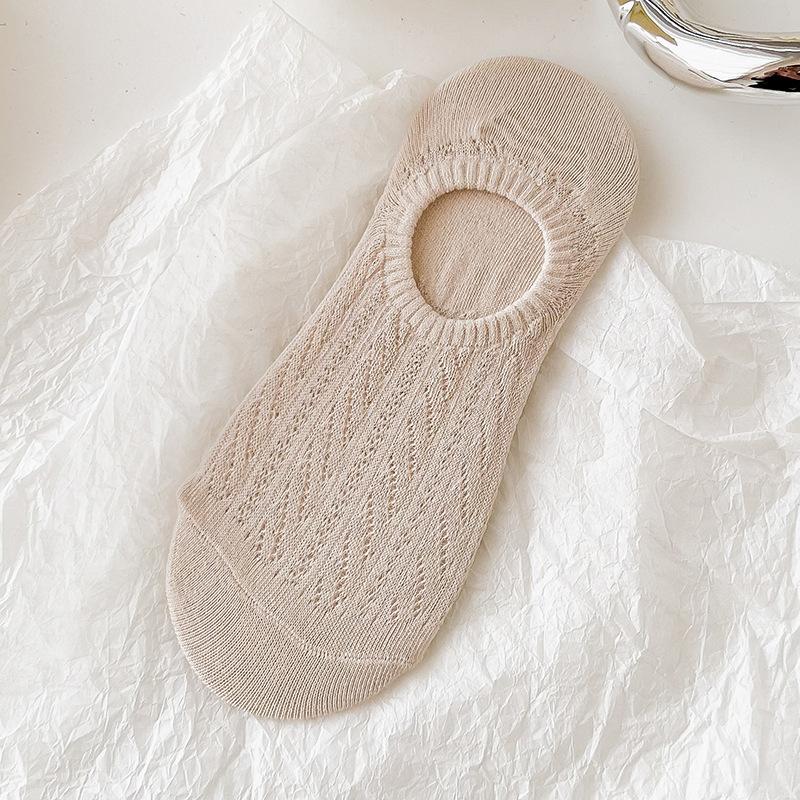 

Жіночі шкарпетки Весняно-літні скручувані невидимі шкарпетки Шкарпетки-човни з дрібним ротом, які не відпадають One size бежевий