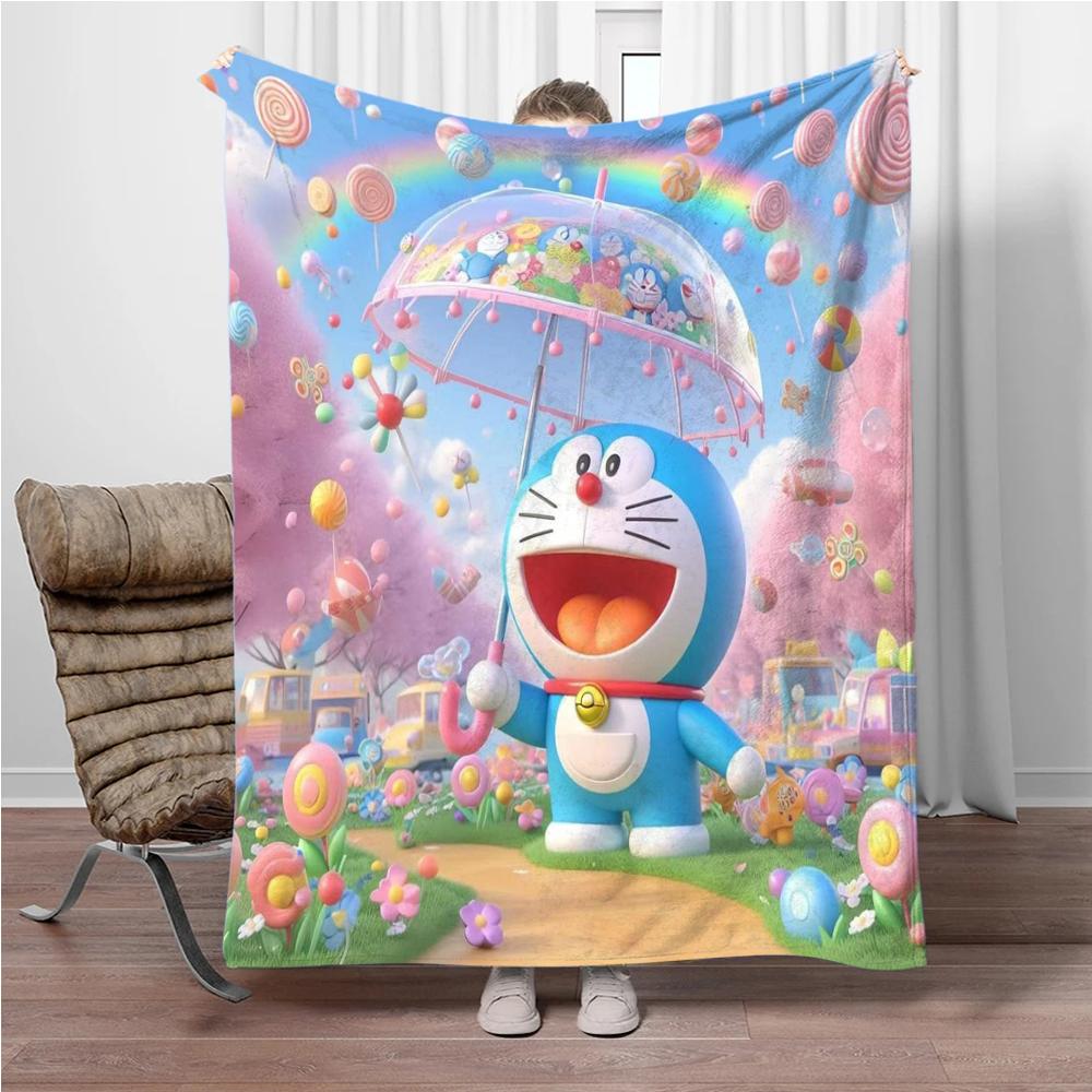 Doraemon Japonský Anime Deku Dívky Kluci Plyšový Dekorační Deku na Pohovku Novinka Teplý Deku na Všechna Roční Období Děti Student Děti Dárek