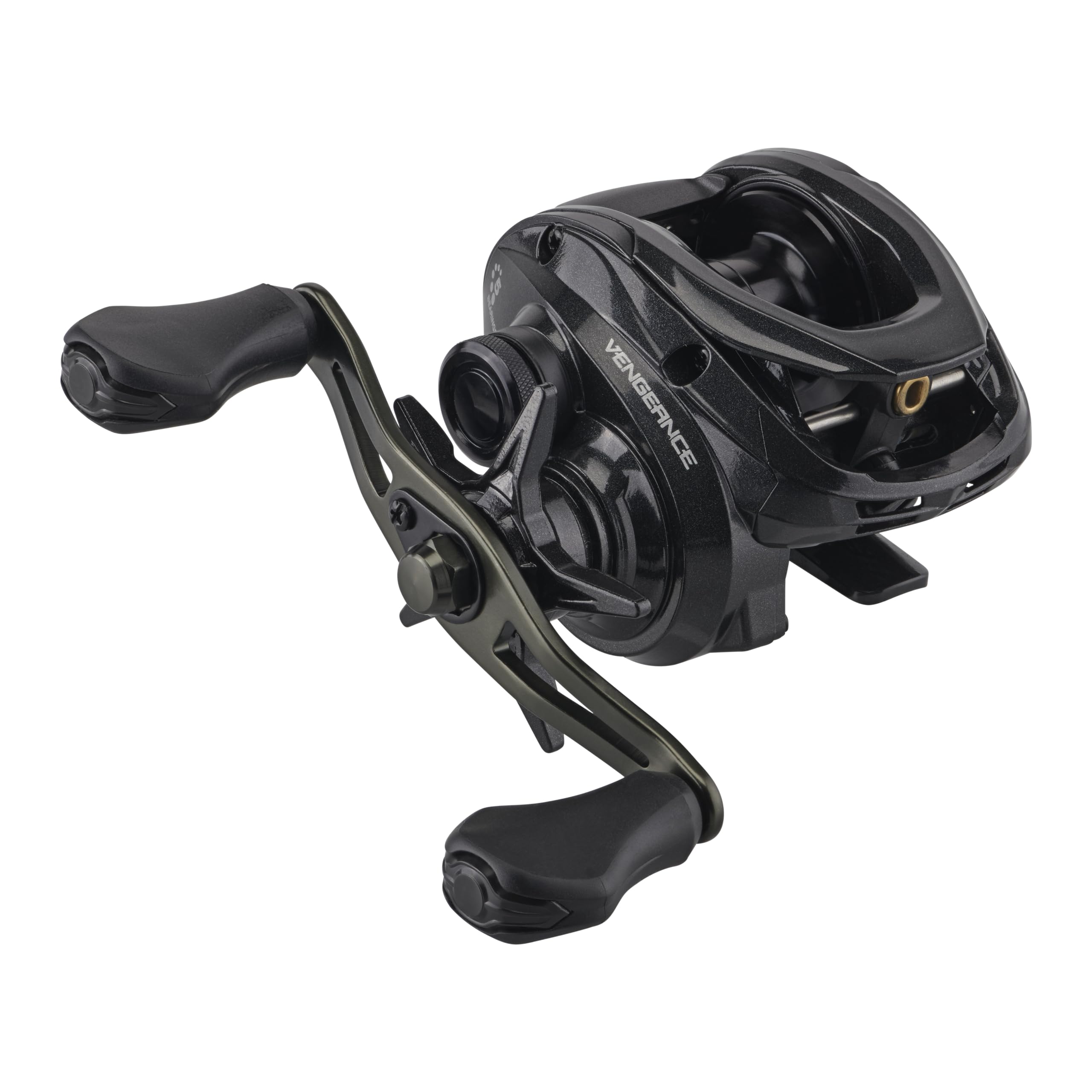 

Abu Garcia Vengeance Baitcast a reliable freshwater fishing reel with a lightweight graphite frame and side MagTrax Braking Power Disc Drag and a