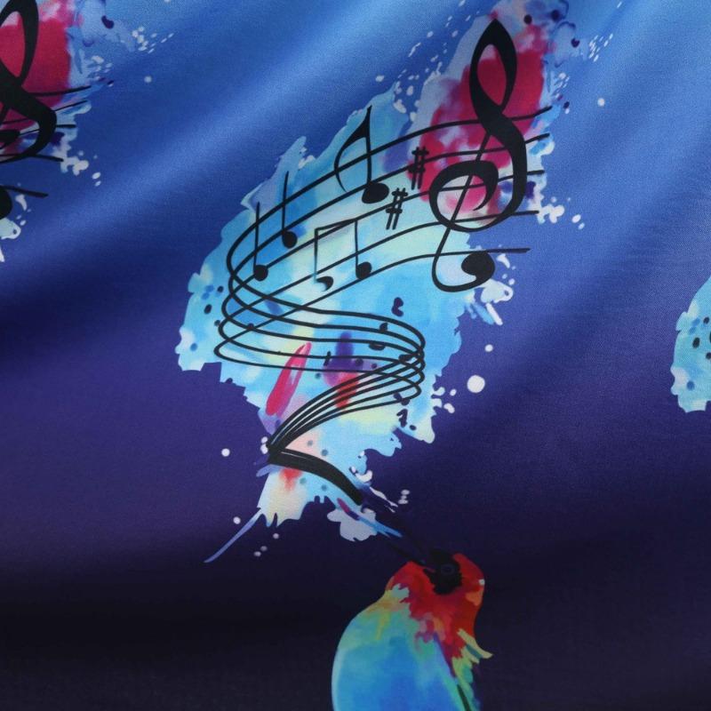 Big swing dress hot sale v-neck sleeveless gradual change printed tutu