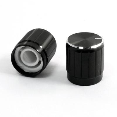 Uxcell 6mm Diameter Volume Control Rotary Black Knurled Shaft Volume 2-Pack Knob,