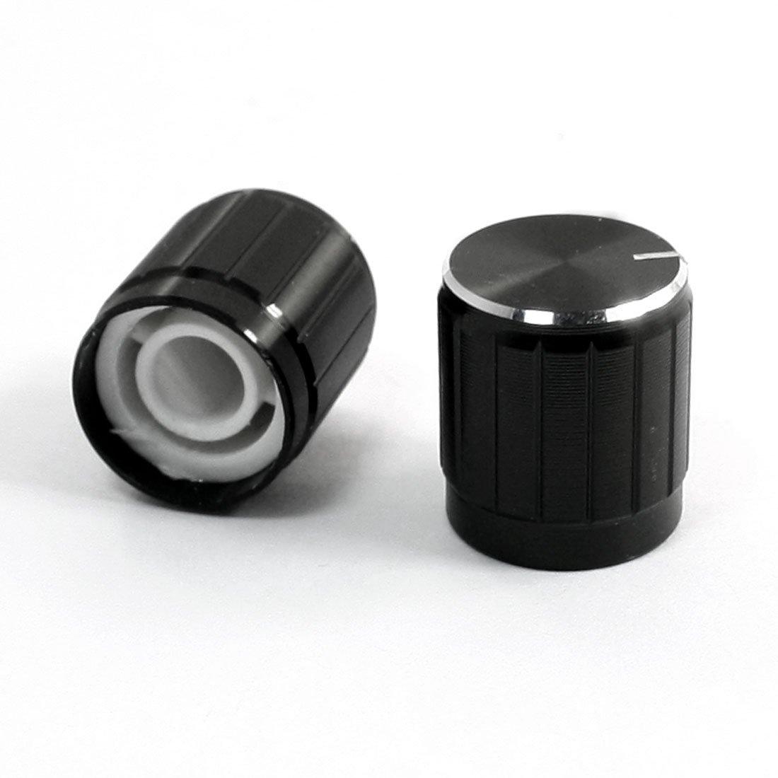

uxcell 6mm Diameter Volume Control Rotary Black Knurled Shaft Volume 2-Pack Knob,
