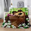 Masha Bear Blanket Durable Comfort Great for Picnics Bedding Seaside for All Seasons Stylish Decor Suitable for Gifting Relatives and Friends