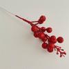 Christmas decorations, gold powder balls, berries, holiday atmosphere, Christmas tree wreath, rattan, gold powder sequin accessories