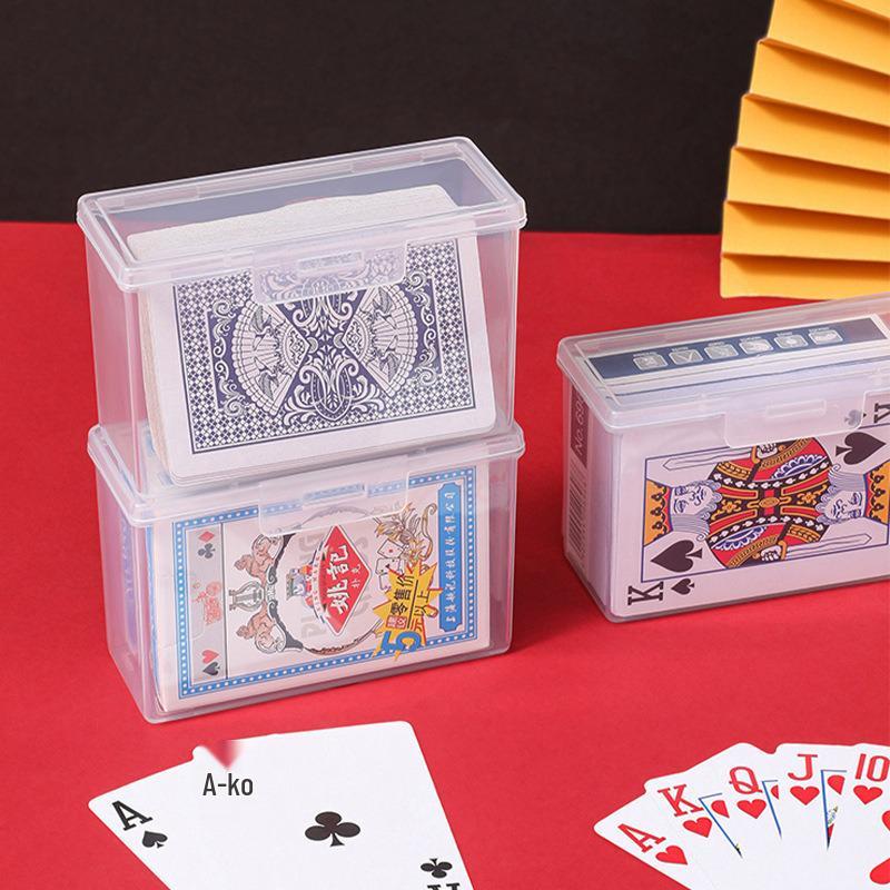 Transparent Playing Card Organizer - Plastic Storage Box for ID and Game Cards