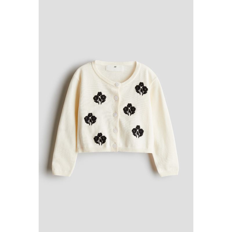 

Детская одежда HM Свитер для девочки Летний Модный Милый с круглым вырезом Длинные рукава Цветы Трикотаж 1232222