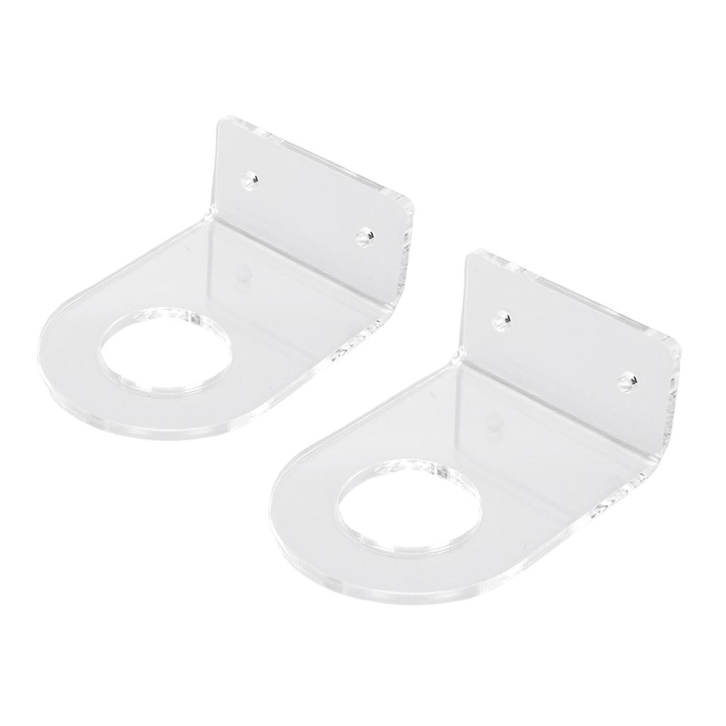 2PCS Basket  Holder Wall Mount Acrylic Clear Base  Wall Storage Stand Display Rack for Small  S