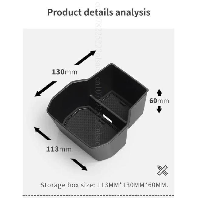 for Dacia Sandero 20-25 Armrest Storage Box Plastic Stowing Tidying Silicone Mat Car Interior Storage Accessories Car Organizer