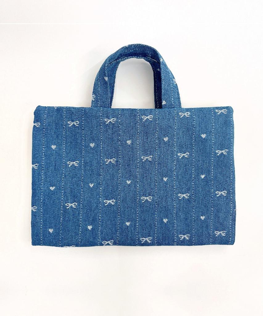 Sonnetofnight One-Size Denim Tote Book Cover With Hand Strap Handle Book Pouch