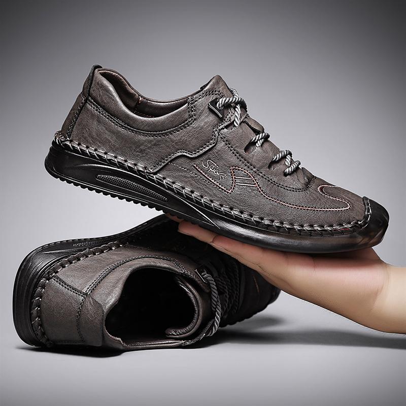 Ретро мужская обувь повседневные дышащие кроссовки мужские мокасины ручной работы — фото 7