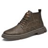 Fashion Classic Brand Men's Workwear Boots Thick Soled Wear-resistant Men's High Top Shoes High-quality Genuine Leather Casual Shoes
