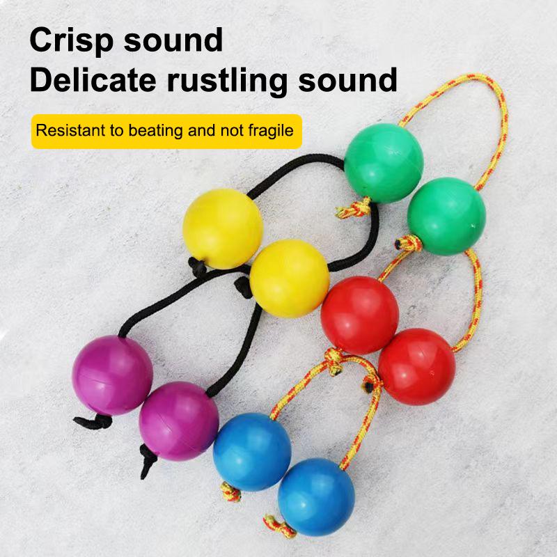 2Pcs Rhythmic Balls Portable Rhythmic Fingertip Shaker Single Hand Percussion Instruments For Kid Adults Beginners