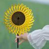No Resistance Sunflower Wind Spinner with Stakes Outdoor Windmill Toy  Garden Yard Patio Lawn