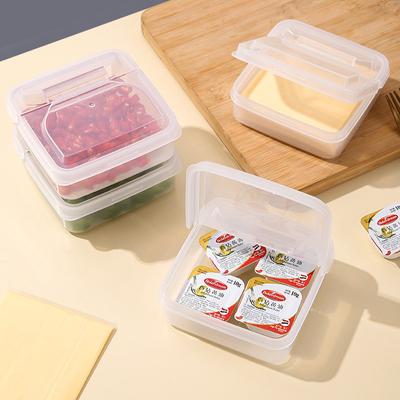 Transparent Butter Cheese Slice Storage Box Portable Refrigerator Fruit Vegetable Fresh Keeping Storage Box Preservation Box