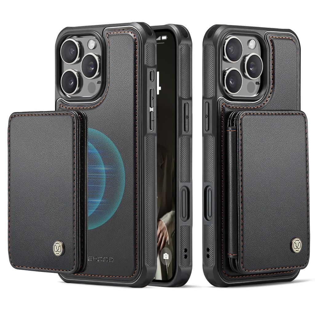 Leather Wallet Phone Case for iPhone 16 ProMax- Quality Shockproof Card Holder Wallet Business Full Cover on iPhone16/15/14/13/12/11/Pro/Promax/Plus