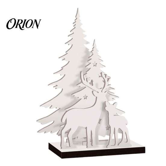 Decorative Wooden Hollow Sculptures LED Christmas Tree Tabletop Decor, Glowing Light Up Desktop Ornament Ornaments for Holiday Party And Festive Home