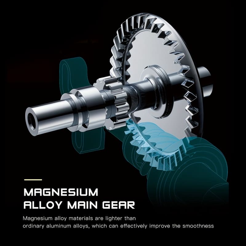 Moulinet de pêche à deux mains en aluminium galvanisé coloré 6+1BB Roulement Matériau PA Moulinet rotatif avec engrenage de précision Matériau acier inoxydable