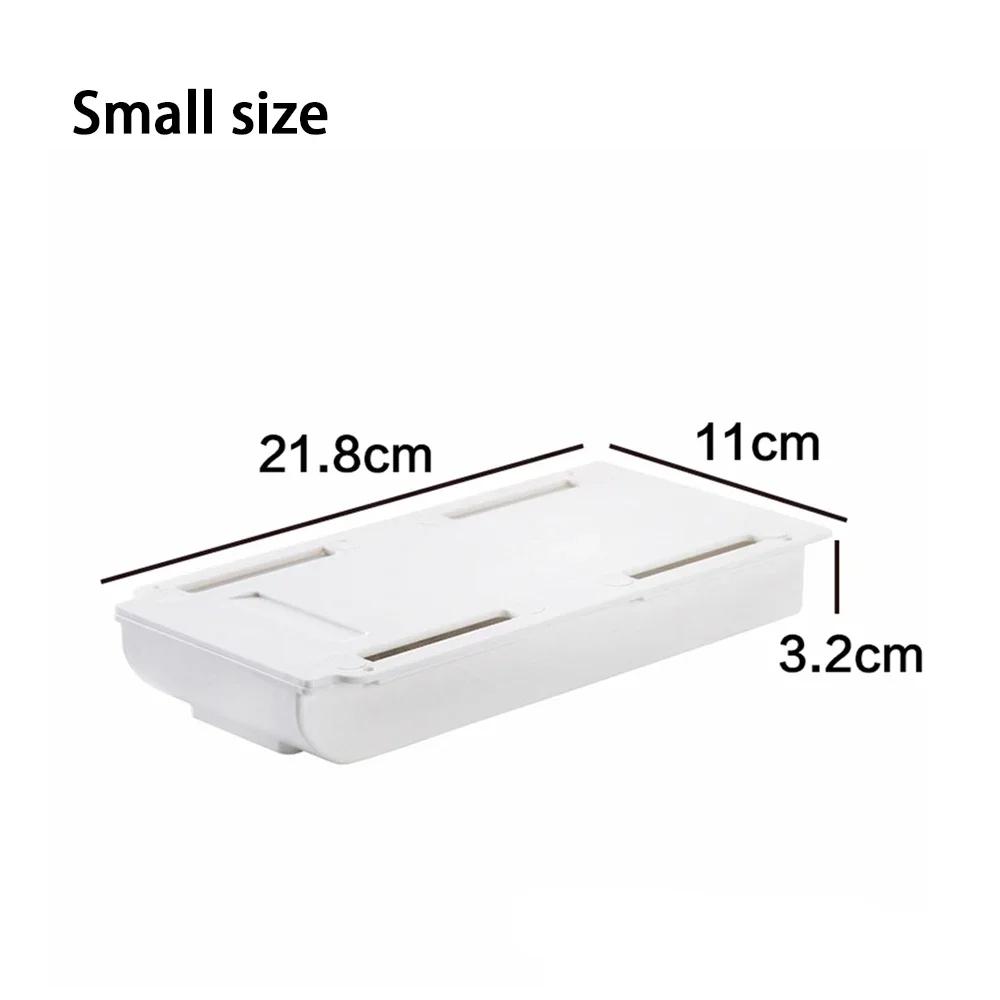 Hidden Storage Box Desk Storage Drawer Self-Adhesive Plastic Table Storage Holder Simple Sundries Cosmetics Stationery Organizer