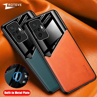 Per Custodia Redmi Note10 Pro in Pelle PU con Supporto Magnetico per Auto e Cover in PC per Xiaomi Xiomi Redmi Note 10 10S 10T 11S 11 Pro Plus Custodie