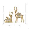 Decorative Reindeer Statue, Desk Collectable Deer Figurine Resin Ornament Craft Lover Sculpture