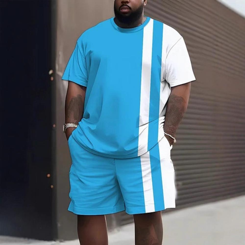 Comfortable Men s Casual Short Sleeve Suit Fashion Breathable Sports Suit Loose Unisex Sports Clothing S