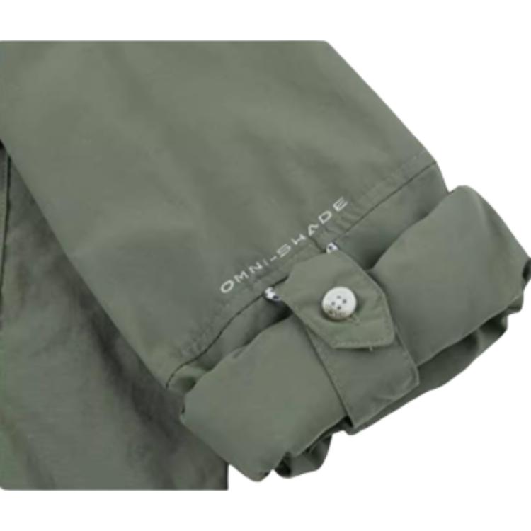 Columbia PFG Soft Comfortable Button-Up Long Sleeve Outdoor Multi-Pocket Shirt Unisex shirts Army-Green FJ7048-317