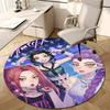 1pc KPop Demon Hunters15 Design Printed Area Round Carpet for Bedroom Living Room Home Decor Rugs Mat Non Slip Mat Rug for Bedside