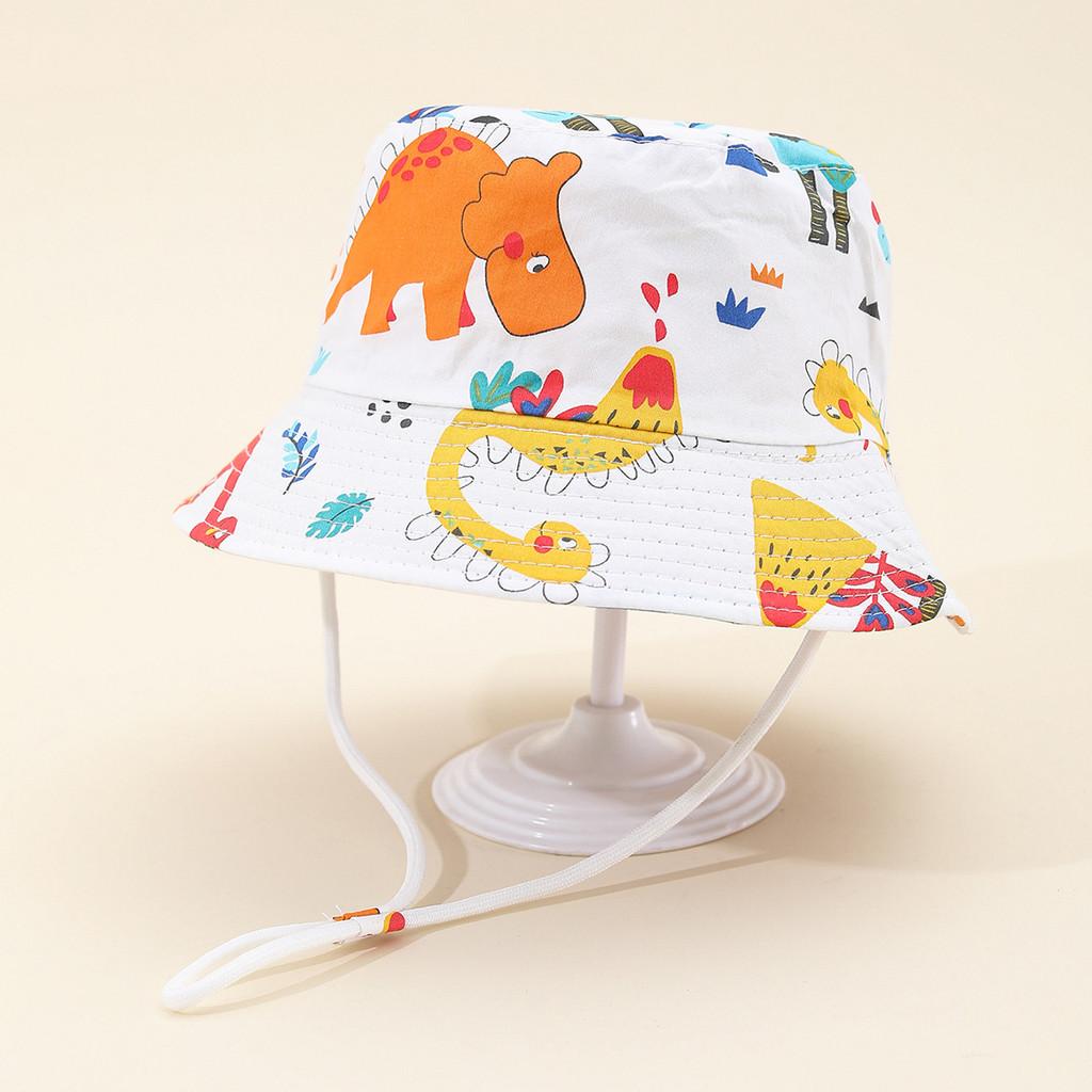 Cartoon Dinosaur Baby Sun Hat With Wide Brim For Outdoor Sun Protection In Spring Summer