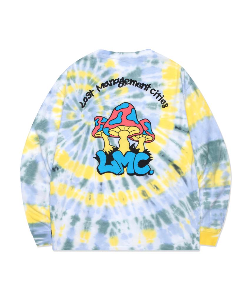 LMC Tie Dye Mushroom Long Slv Tee Yellow
