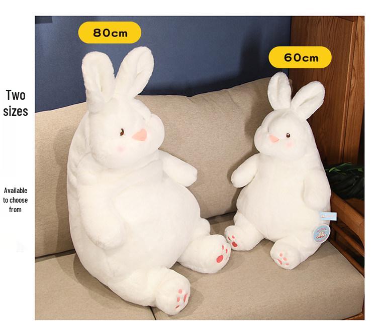 Cute White Rabbit Plush Toy - Pillow and Bedtime Doll Gift for Girls