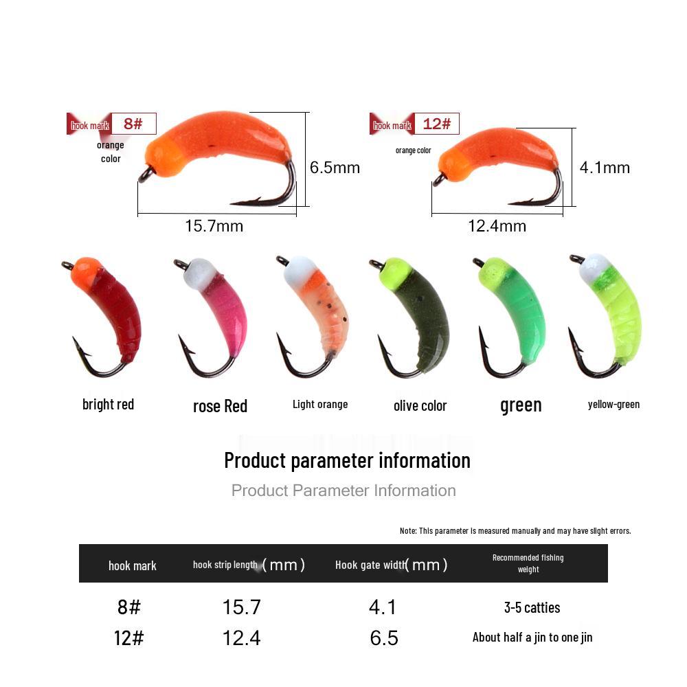 Colorful Nymph WY531 Fly Fishing and Ice Fishing Lure Hook