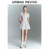 UR 2025 Spring Floral Print Patchwork Lace Dress