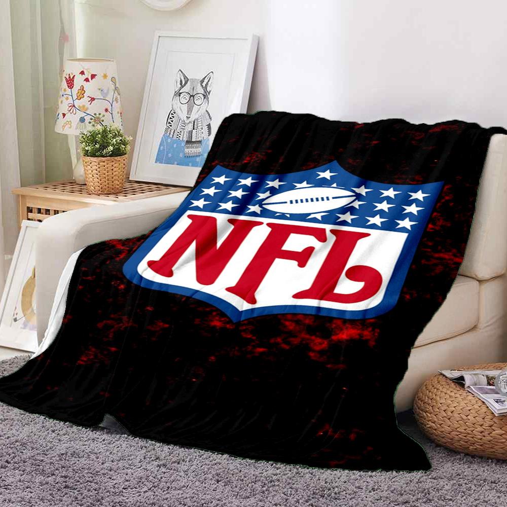 Nfl Logo Throw Blanket Flannel Blanket Soft Warm Sofa Bed Camping home Decor Unique Christmas Gift C10257