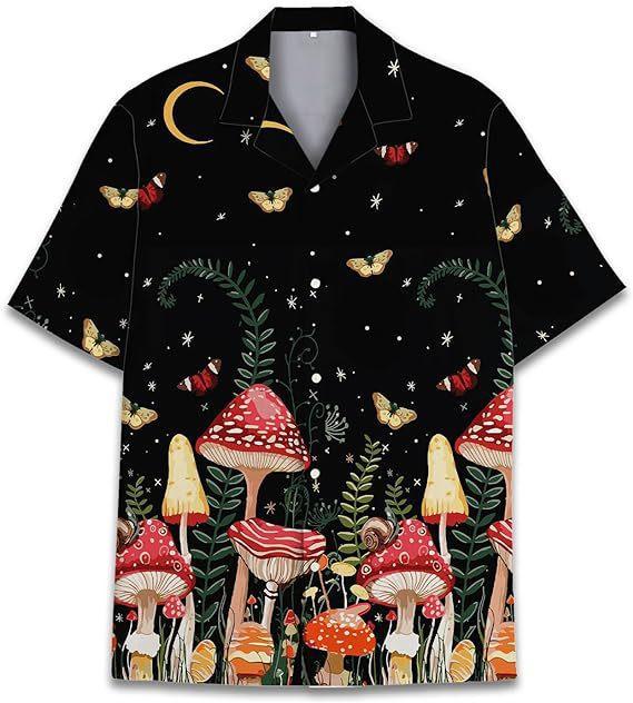 1D digital printing men's lapel short-sleeved shirt hot casual European and American thin breathable and quick-drying