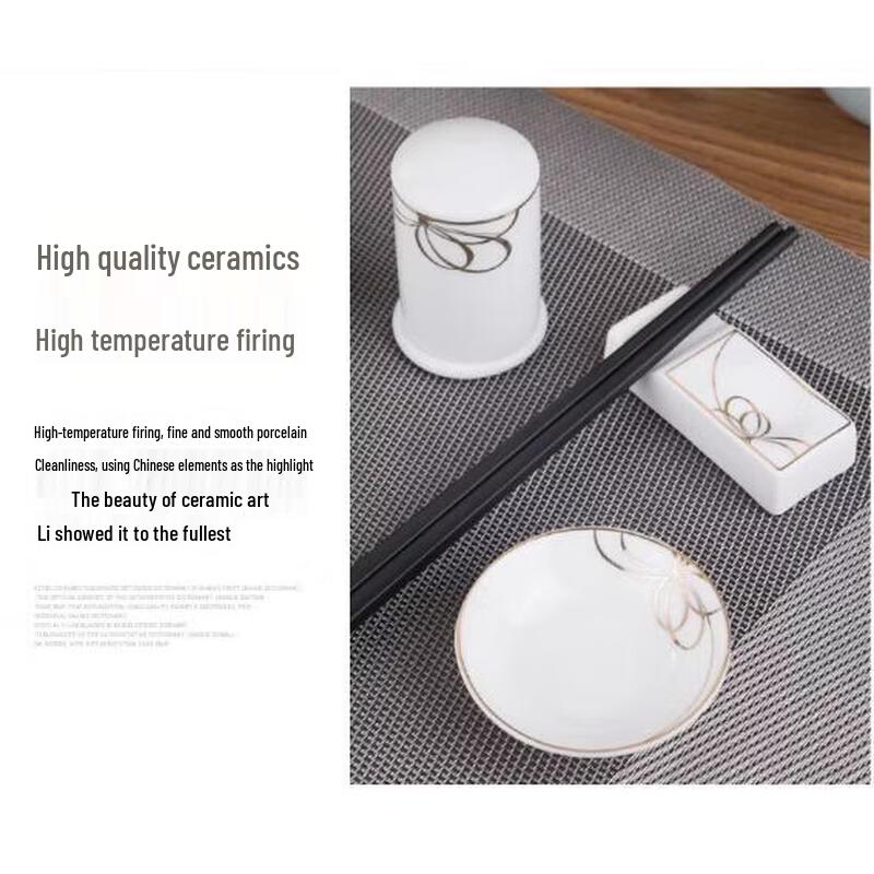 Diruian Gold Bowknot Ceramic Tableware Collection