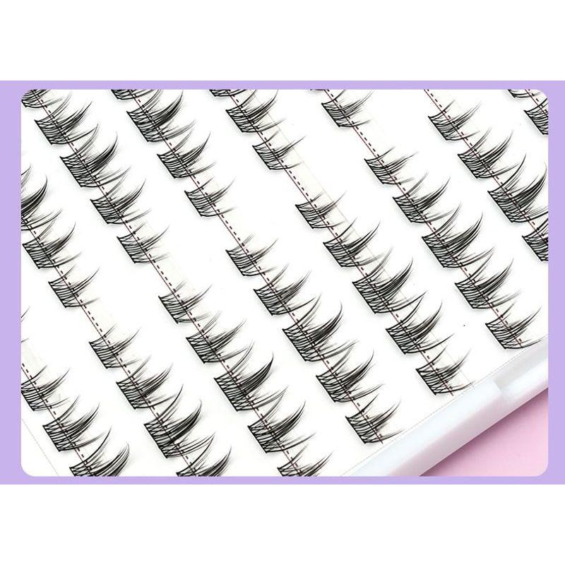 Lactacia - Kleberloses Multipack Falsche Wimpern Cluster / Pinzette / Set (Verschiedene Designs)
