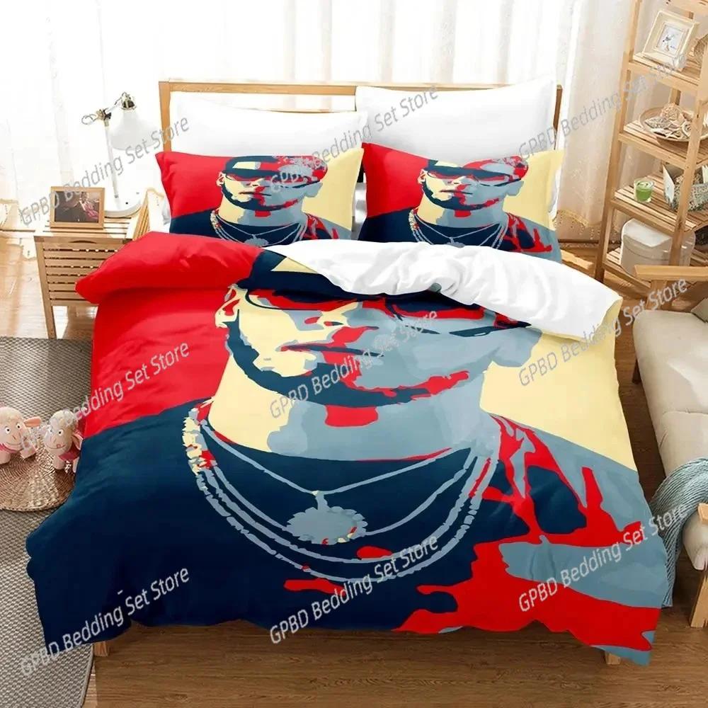 3D Print Anuel Aa Real Hasta La Bedding Set 3D Printed Suitable For Bedroom Duvet Cover Set With Pillowcases Kids Home Textile