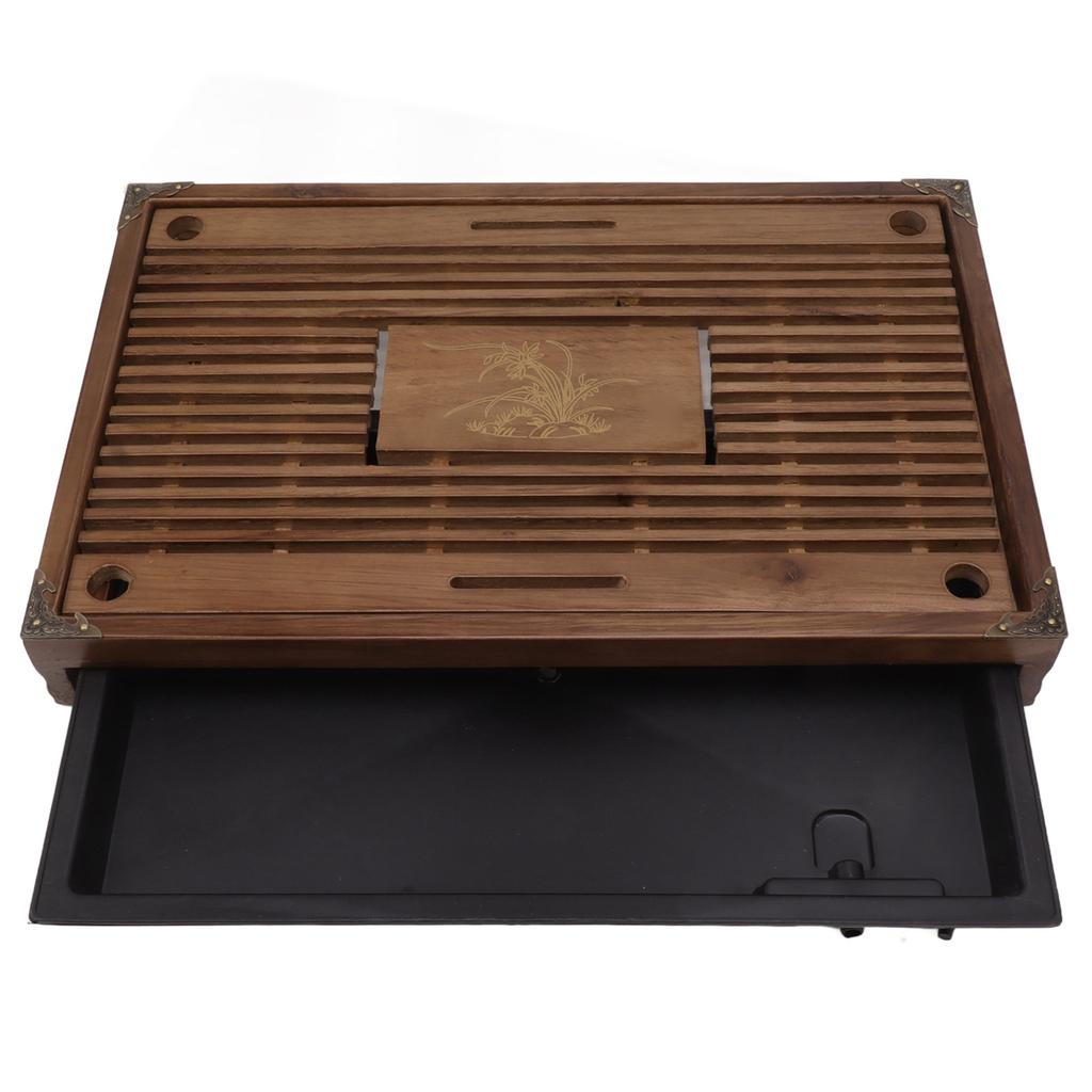 Gongfu Tea Tray Water Storage Drainage Home Decoration Ornament Serving Tray for Office