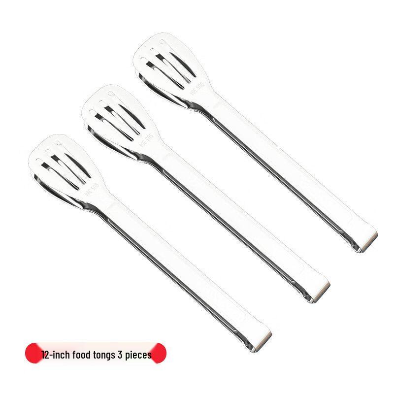 304 Stainless Steel Anti-scald BBQ Food Tongs