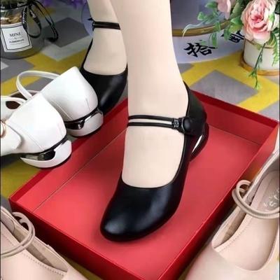 Damskie Sandały z Okrągłym Noskiem Damskie Płaskie Średnie Obcasy Damskie Grube Obcasy Buty dla Mamy Oddychające Miękka Podeszwa Buty dla Mamy Zapatillas Mujer