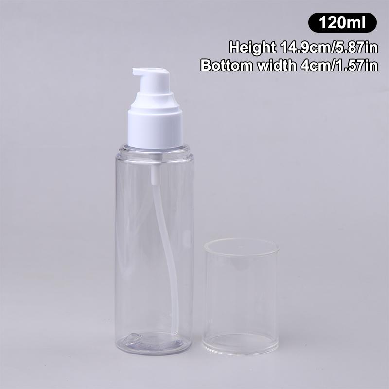 100/120/150ml Travel-Sized Refillable Pump Bottles – Press-Type Dispensers for Lotion, Emulsion, and Cosmetic Storage
