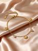 Fashion Charm Zircon Shell Conch Pendant Bracelets Necklace for Women, Stainless Steel Summer Beach Jewelry Set Accessories
