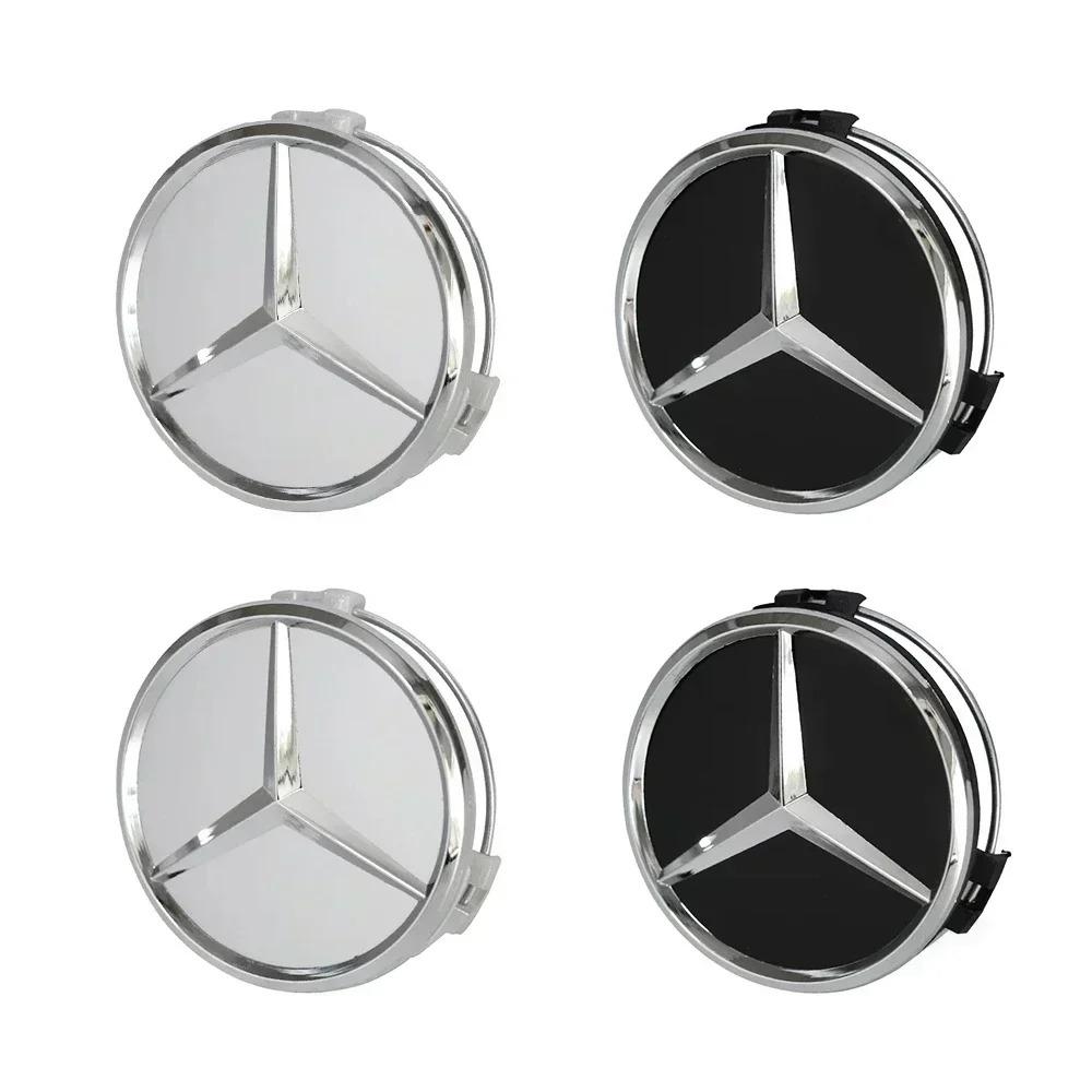 4pcs 75MM Car Wheel Center Caps Rims Hub Caps For Mercedes Benz W204 205 A B C E S CLA CLK ML GLK GLA GLB GLC CLAS Accessories CS1 QQ37
