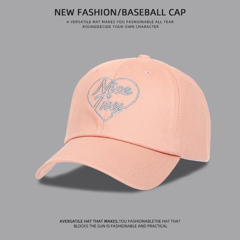 

1Pc Retro Washed Embroidered Baseball Cap For Women Korean Style Versatile Couple Deep Top Wide Brim Peaked Cap For Daily Wear Adjustable