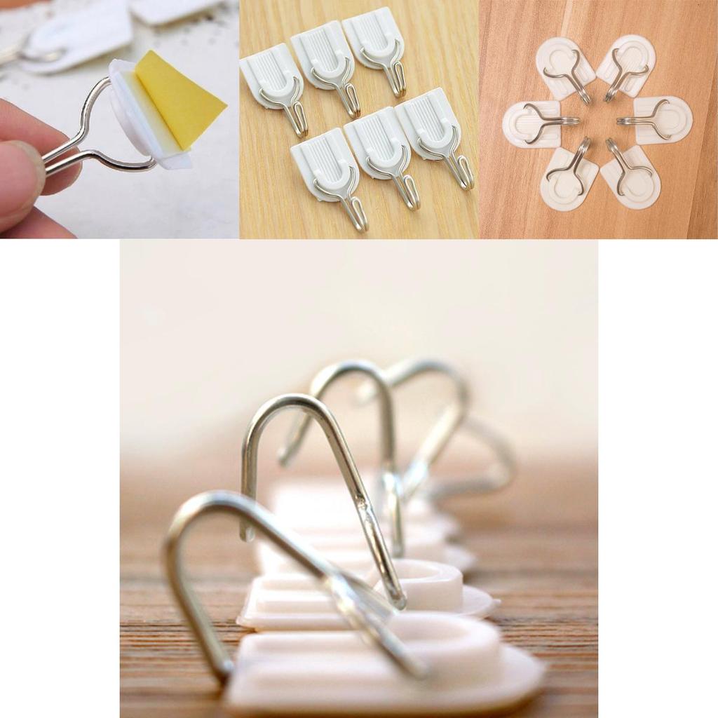 Premium Self Adhesive Hooks For Damage-free Wall Hanging In Kitchen And Bathroom