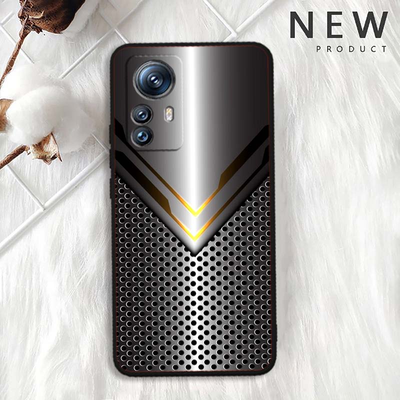 Artistic metal style pattern For Xiaomi Mi 15 14 13 13T 12 12T 12S 11 11i 11T Pro Ultra Lite 5G Black Soft Phone Case