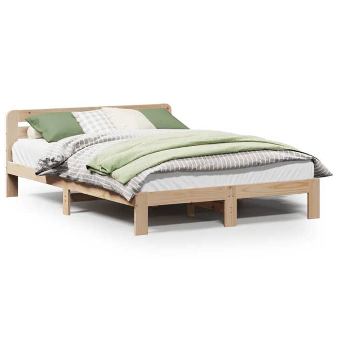 VidaXL Bed Frames Without Mattress 120x200 Cm Solid Pine Wood, Bedroom Furniture, Bed Base, Wooden Bed, Bed, Bed 855546