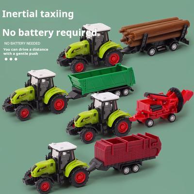 Simulation Farmer's Car Lawn Mower Tractor Pull Back Kids Toys Inertial Vehicle Engineering Excavator Model ToyBoy Birthday Gift