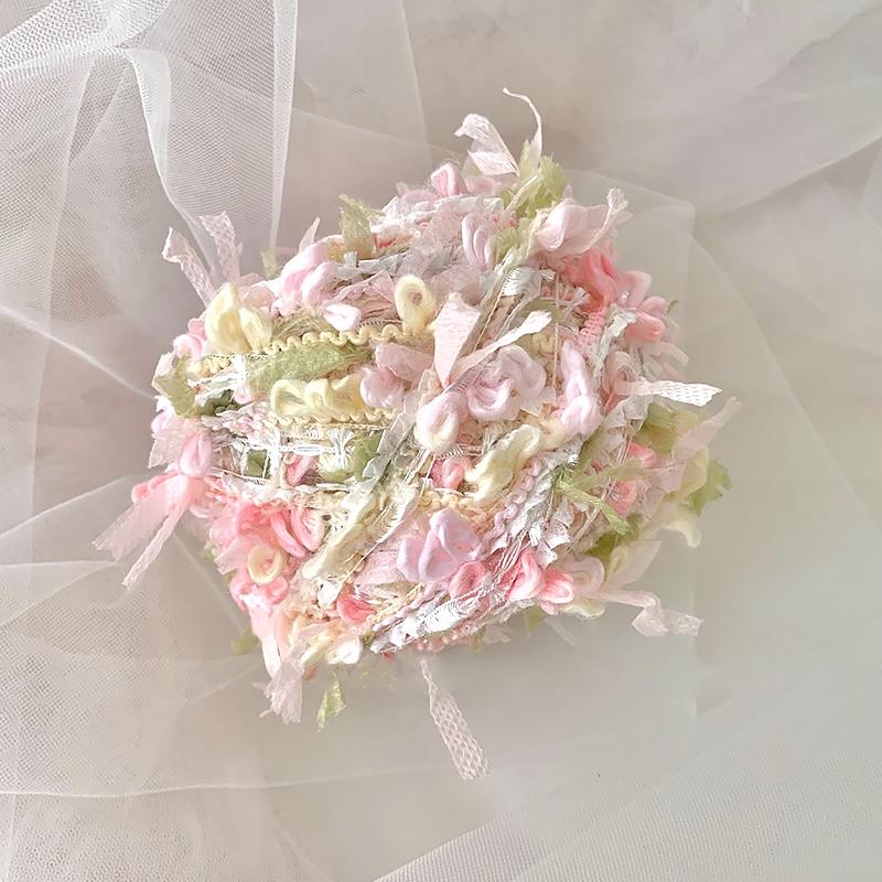 50g Pletení Tkaní Faux Mink Vynikající Směsová Příze Tkaná Šála Řemeslné Materiály Ručně Pletený Háčkovaný Květinový Design Roztomilý Vícebarevný